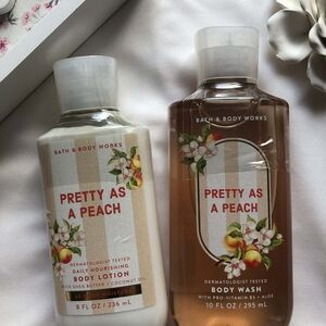 Bath & Body Works Pretty as a Peach Body Wash and Lotion Set